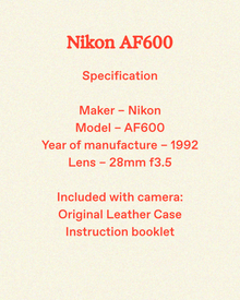 Nikon AF600 - Starter Kit incl. Film + Dev + Scan + Prints