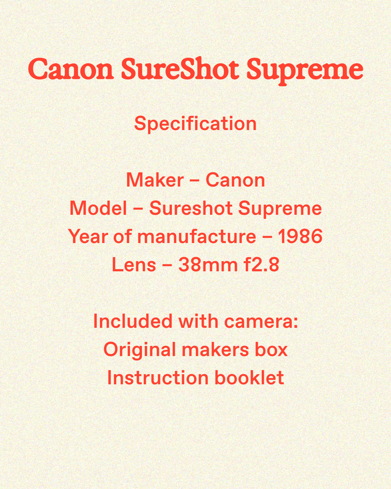 Canon Sureshot Supreme - Starter Kit incl. Film + Dev + Scan + Prints