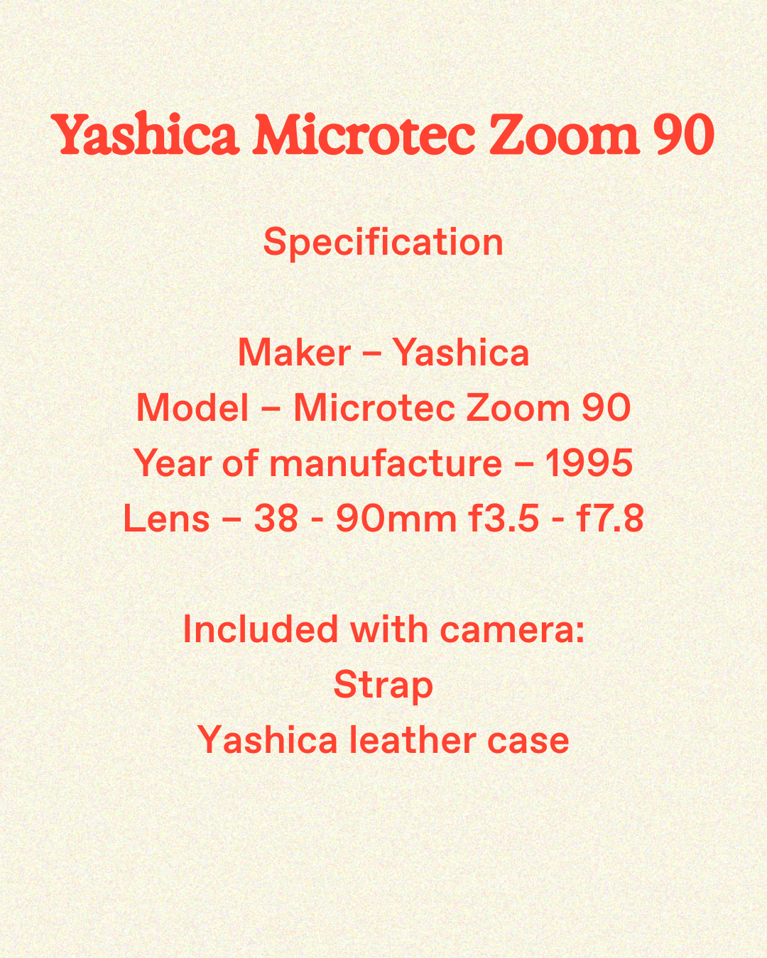 Yashica Microtec Zoom 90 - Starter Kit incl. Film + Dev + Scan + Prints